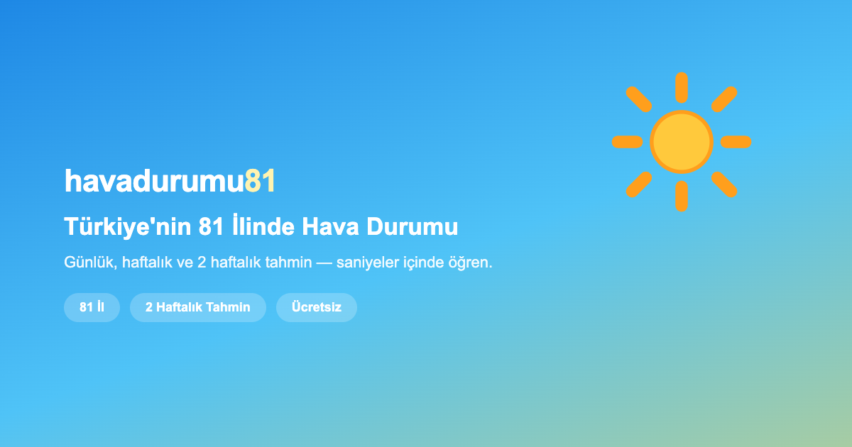 havadurumu81 anasayfa görseli